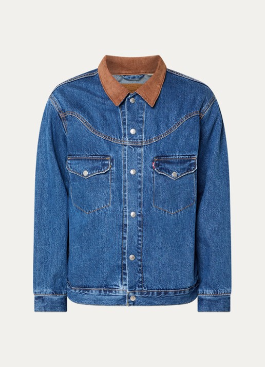 Levi's Shorthorn spijkerjas met borstzakken - voorkant 3 indigo
