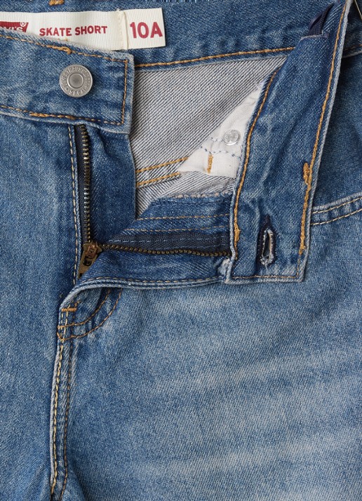Levi's Skate straight fit korte broek van denim - detail 3 indigo