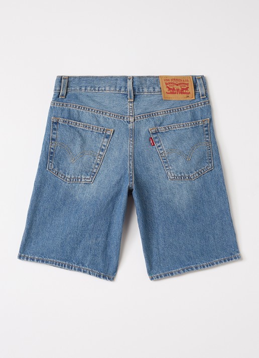 Levi's Skate straight fit korte broek van denim - voorkant 2 indigo