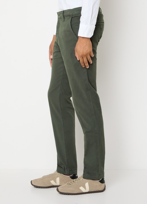 Levi's Slim fit chino met steekzakken - detail 2 olijfgroen