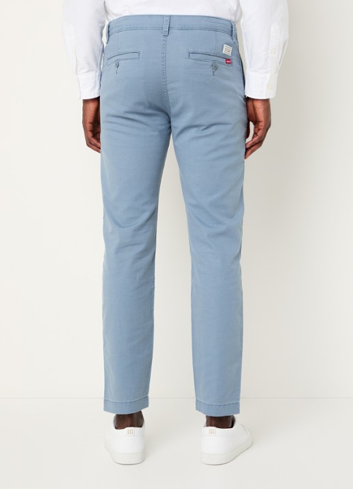 Levi's Slim fit cropped chino met steekzakken - achterkant staalblauw