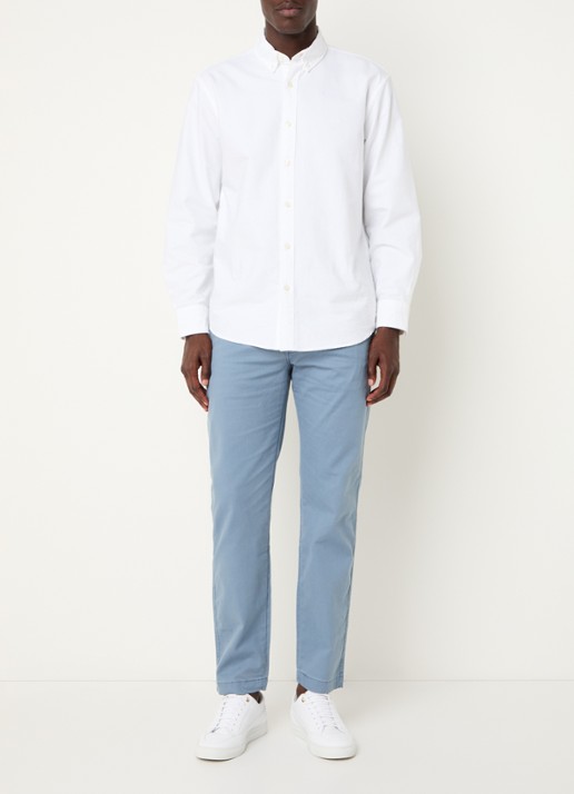 Levi's Slim fit cropped chino met steekzakken - voorkant 3 staalblauw