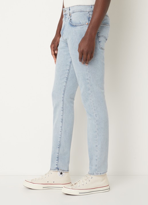 Levi's Slim fit jeans  met lichte wassing - detail 3 indigo