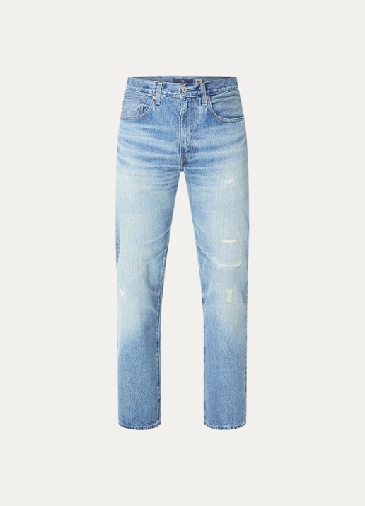 Levi's Slim fit jeans met medium wassing - voorkant 2 indigo