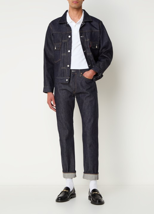 Levi's Slim fit jeans van  katoen met donkere wassing  - voorkant 2 indigo