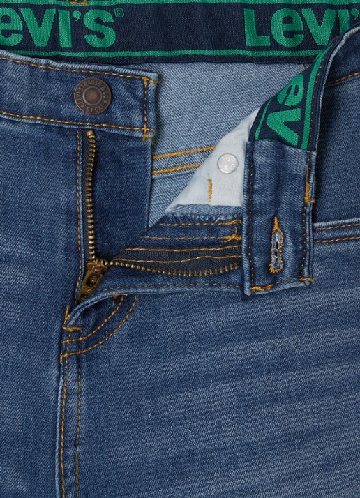 Levi's Slim fit korte broek van denim met stretch - detail 3 indigo