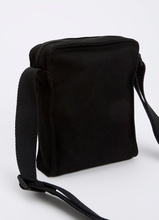 Levi's Small Zip crossbodytas van canvas met logoborduring - achterkant 2 zwart