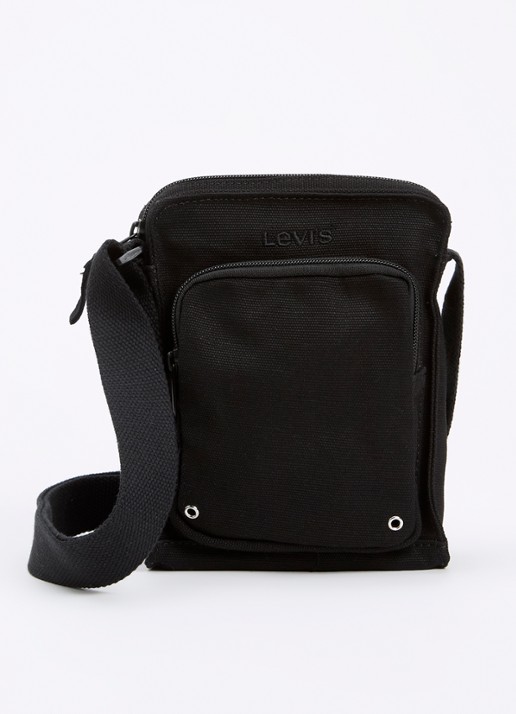 Levi's Small Zip crossbodytas van canvas met logoborduring