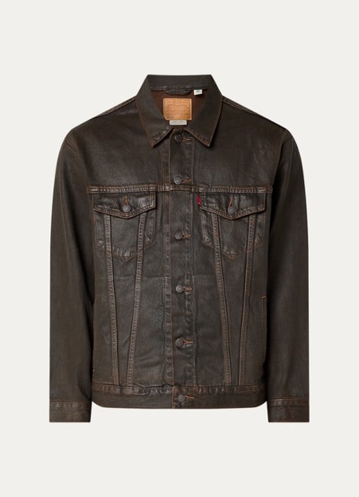 Levi's Spijkerjas met borstzakken - voorkant 3 donkerbruin