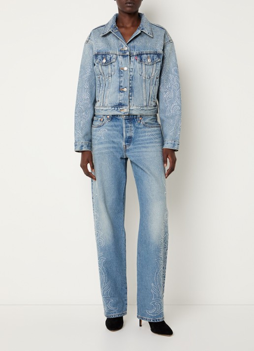 Levi's Spijkerjas met strass - voorkant 3 indigo