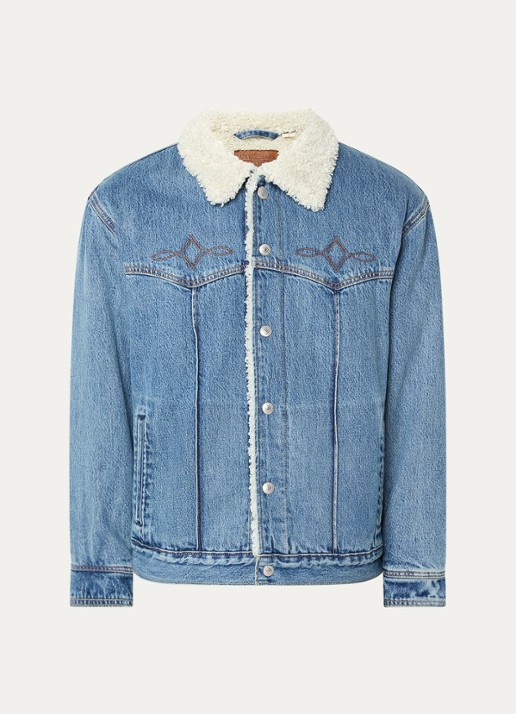 Levi's Spijkerjas met teddy voering en steekzakken - voorkant indigo