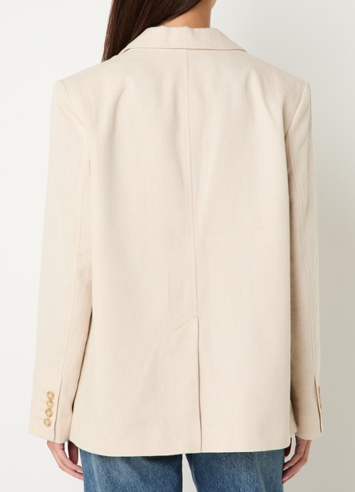Levi's Stella blazer in linnenblend - achterkant 3 beige