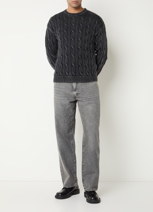 Levi's Straight fit jeans met gekleurde wassing - voorkant 5 grijs