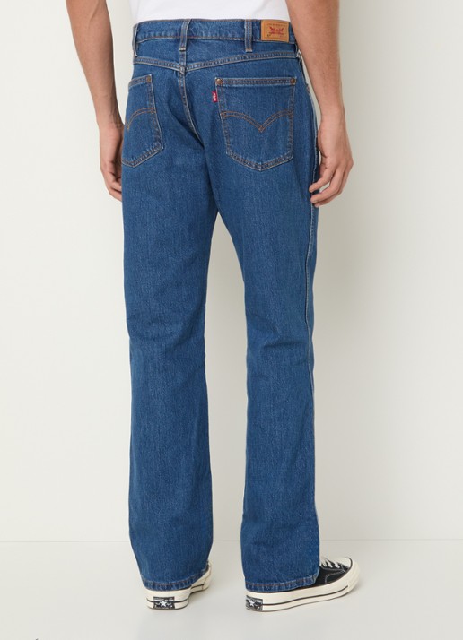 Levi's Straight fit jeans met medium wassing en steekzakken - achterkant 3 indigo