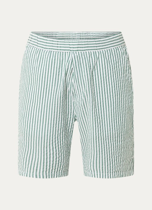 Levi's Straight fit korte broek met streepprint - voorkant 2 groen