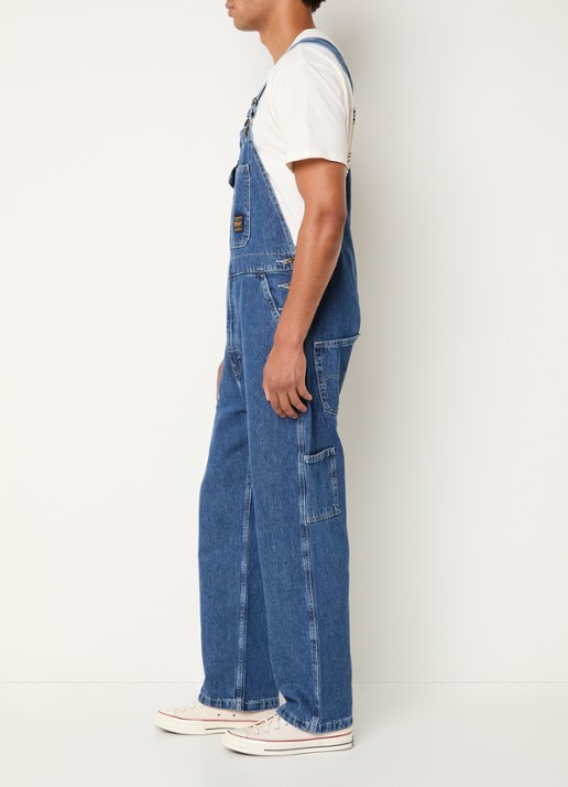 Levi's Straight fit tuinbroek van denim - voorkant 3 indigo