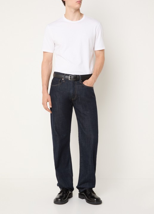 Levi's Straight leg jeans met donkere wassing - voorkant 5 indigo