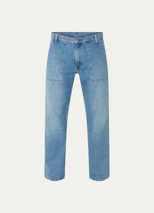 Levi's Straight leg jeans met medium wassing en steekzakken - voorkant 4 indigo