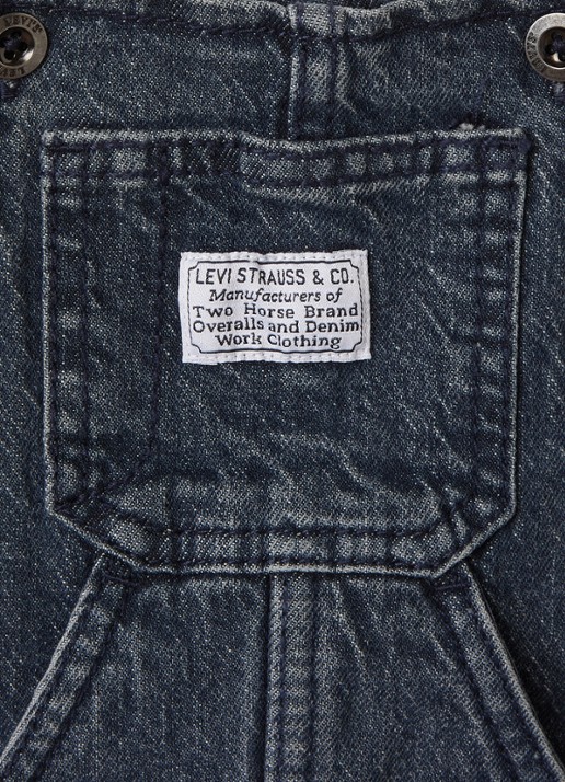 Levi's Straight leg tuinbroek van denim - detail indigo