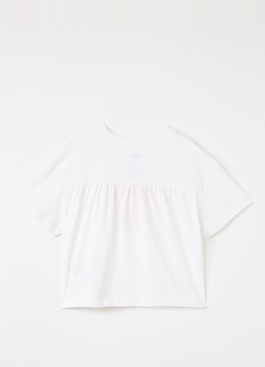 Levi's Strawberry longsleeve met pailletten - voorkant 2 gebroken wit