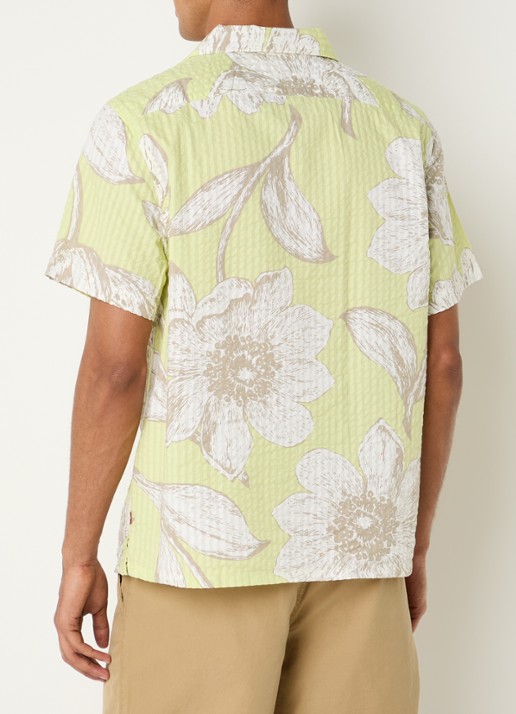 Levi's Sunset Camp regular fit overhemd met bloemenprint en structuur - achterkant 2 lime