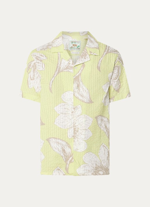 Levi's Sunset Camp regular fit overhemd met bloemenprint en structuur - voorkant 3 lime
