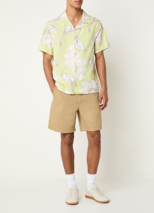 Levi's Sunset Camp regular fit overhemd met bloemenprint en structuur - voorkant 4 lime
