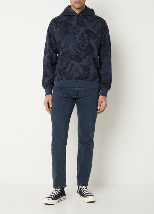 Levi's Sunset hoodie met print - voorkant 3 donkerblauw
