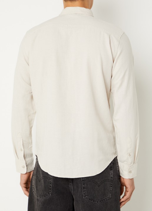 Levi's Sunset overhemd in linnenblend met borstzak - achterkant 2 creme