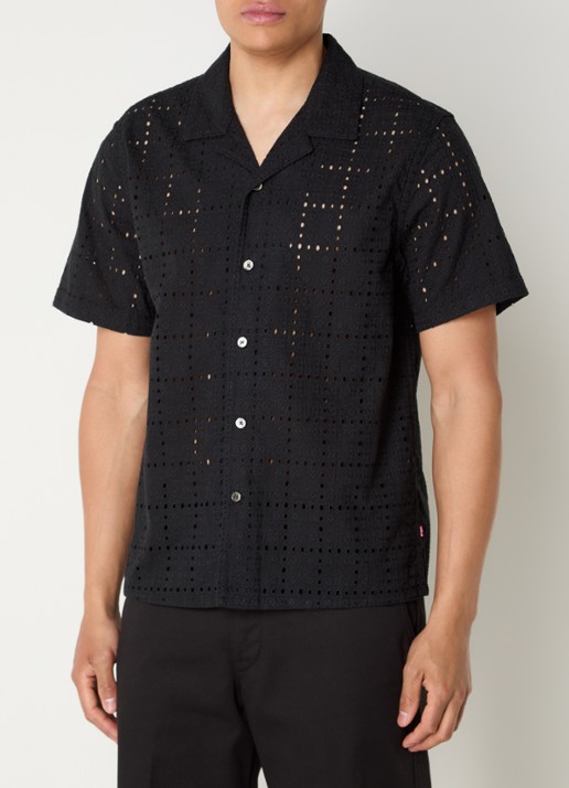 Levi's Sunset regular fit overhemd met opengewerkt dessin