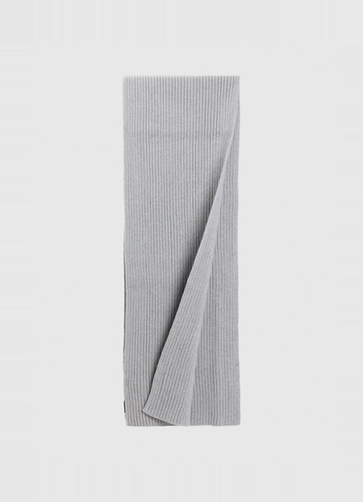 Levi's Sunset ribgebreide sjaal 190 x 35 cm - detail grijs