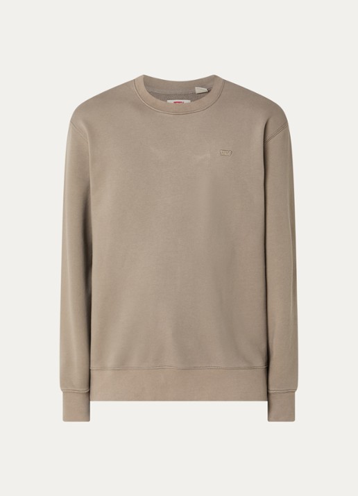 Levi's Sweater met logo - voorkant 2 zand