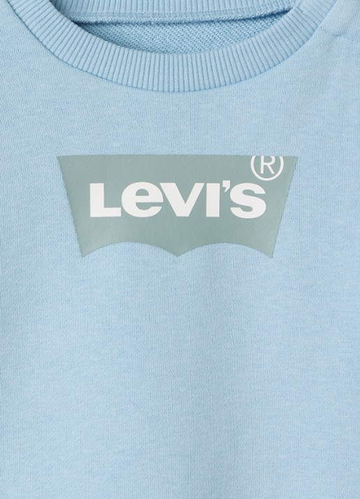 Levi's Sweater met logo - detail 3 lichtblauw