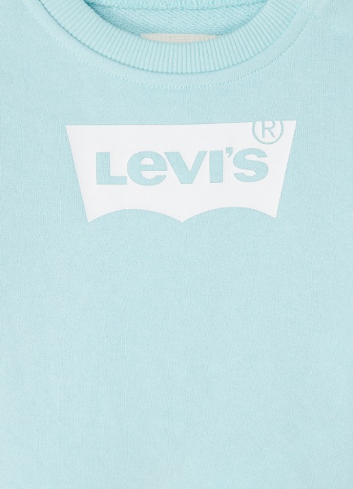 Levi's Sweater met logoprint - detail turquoise