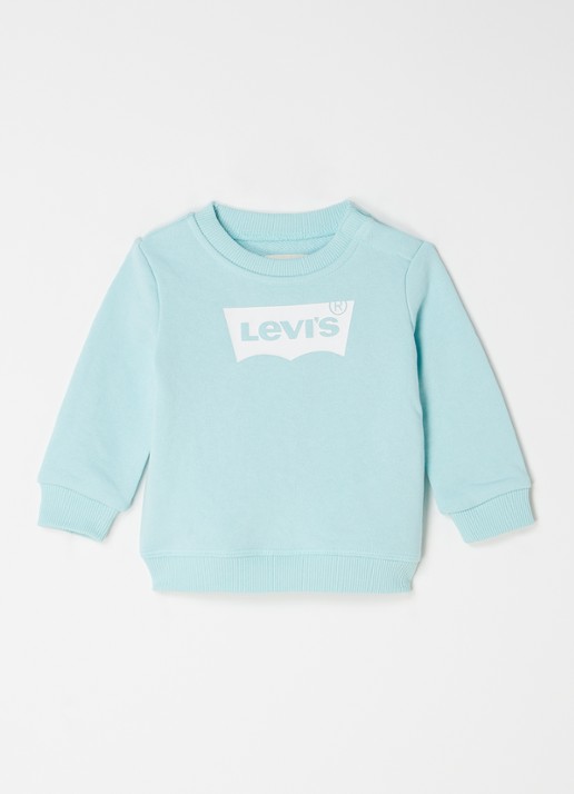 Levi's Sweater met logoprint - voorkant 2 turquoise