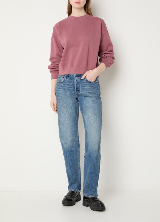 Levi's Sweater met ronde hals - voorkant 2 steenrood