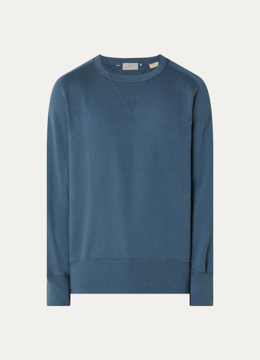 Levi's Sweater met ronde hals - voorkant 3 staalblauw