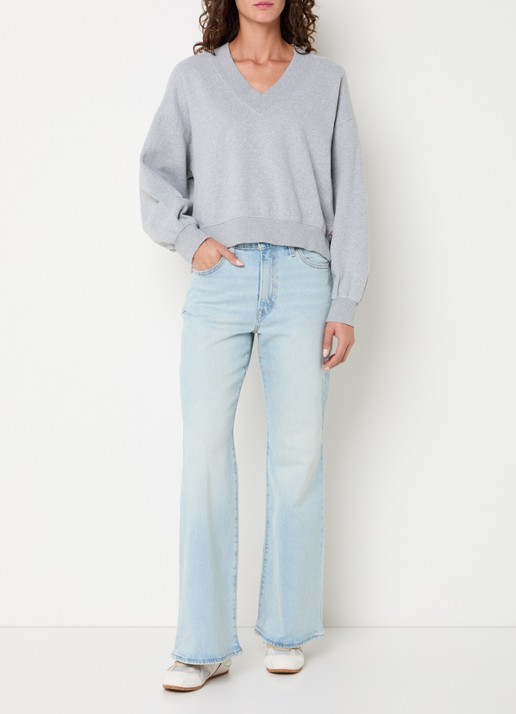 Levi's Sweater met V-hals - voorkant 2 grijsmele