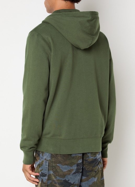 Levi's Sweatvest met steekzakken - achterkant legergroen