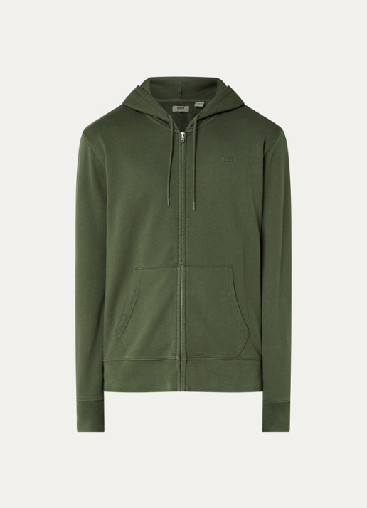 Levi's Sweatvest met steekzakken - voorkant 4 legergroen