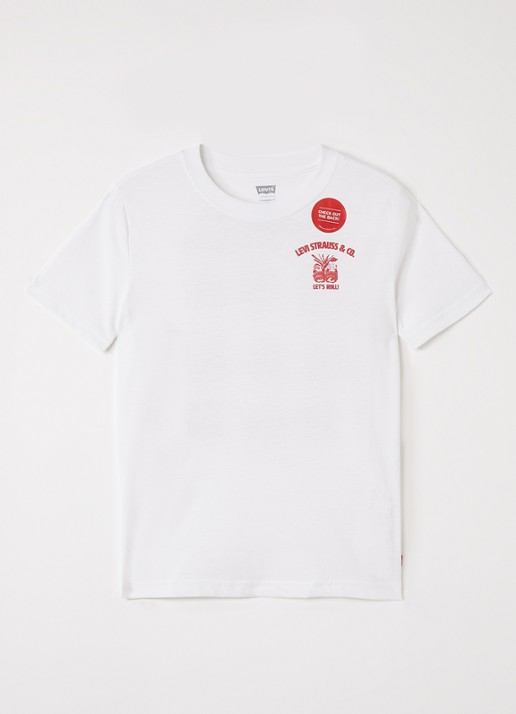 Levi's T-shirt met backprint - voorkant wit