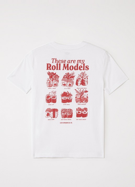 Levi's T-shirt met backprint - voorkant 2 wit