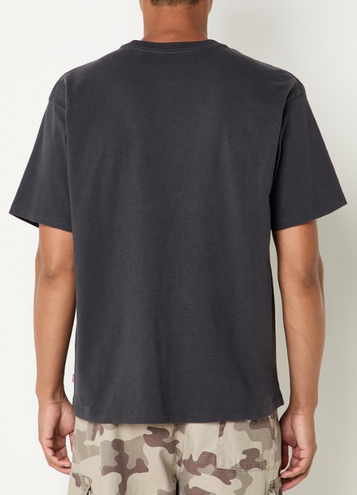 Levi's T-shirt met borduring - achterkant donkergrijs