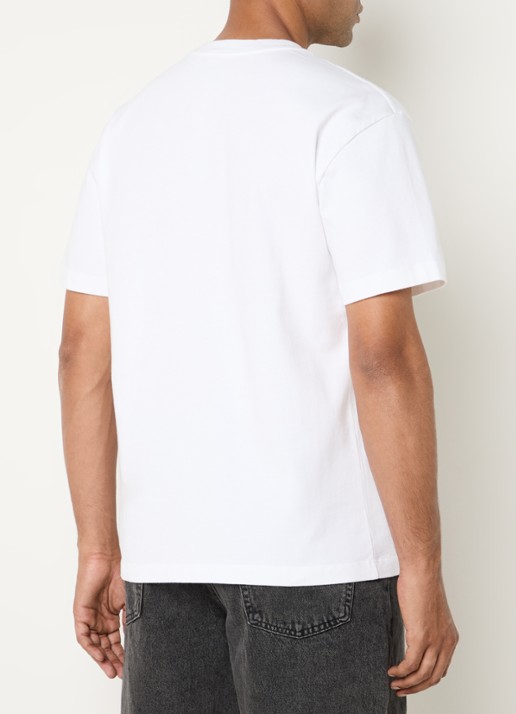 Levi's T-shirt met borstzak - achterkant wit