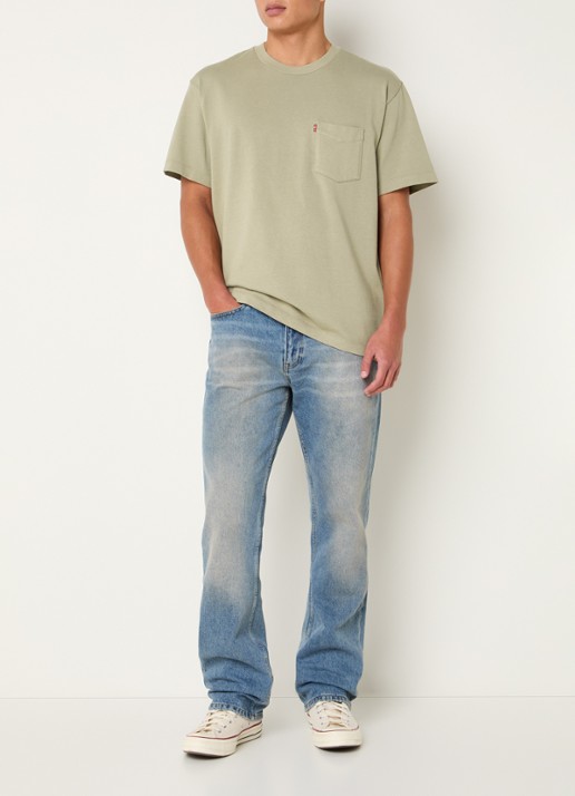 Levi's T-shirt met borstzak - voorkant 4 khaki