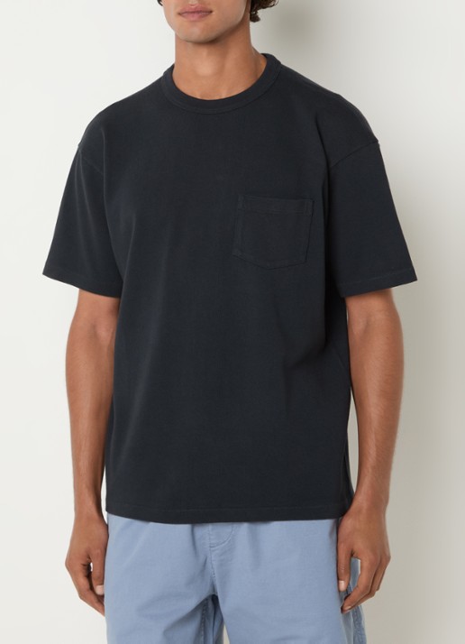 Levi's T-shirt met borstzak - detail 3 donkerblauw