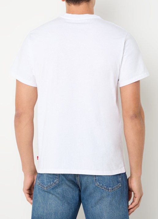 Levi's T-shirt met borstzak - achterkant wit