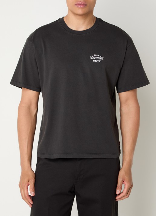 Levi's T-shirt met front- en backprint - achterkant 4 zwart