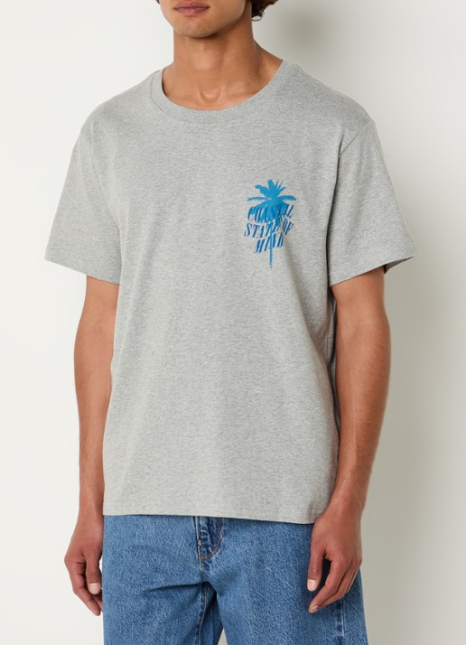 Levi's T-shirt met front- en backprint - achterkant grijsmele