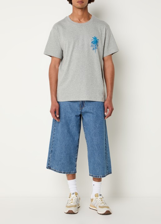 Levi's T-shirt met front- en backprint - voorkant 3 grijsmele